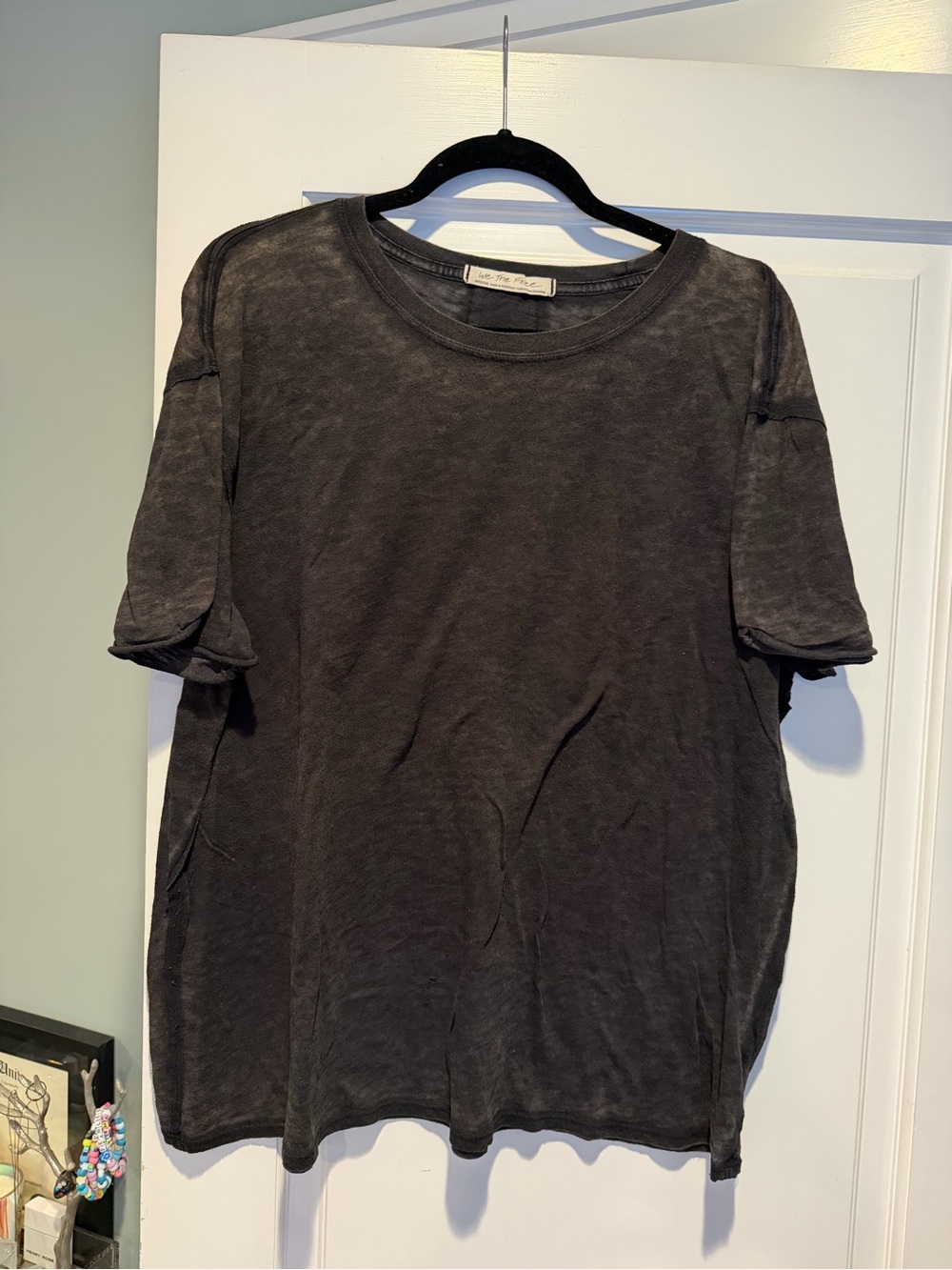 We The Free Washed Black Short-Sleeve Crewneck Tee